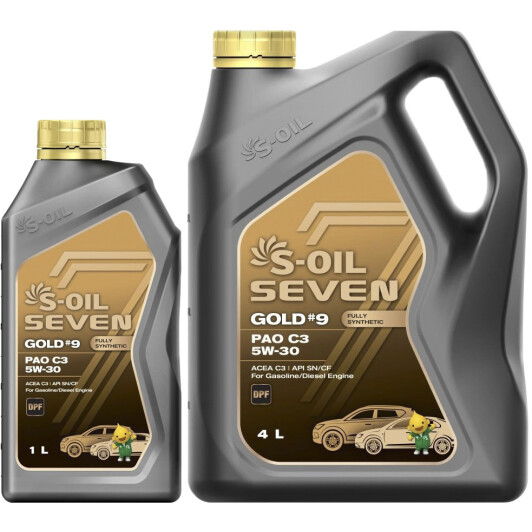 Моторное масло S-Oil Seven Gold #9 PAO C3 5W-30 на Kia Opirus