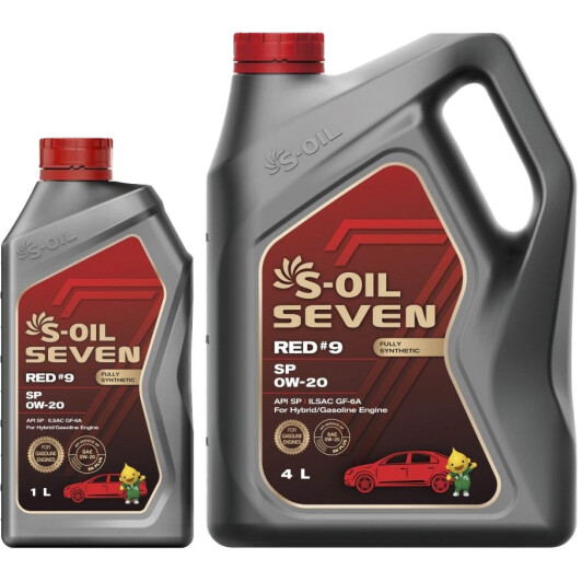 Моторна олива S-Oil Seven Red #9 SP 0W-20 на Chery M11