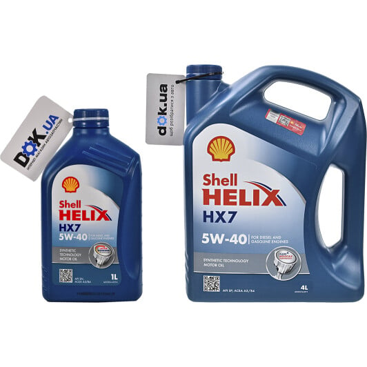 Моторна олива Shell Helix HX7 5W-40 на Hyundai Equus
