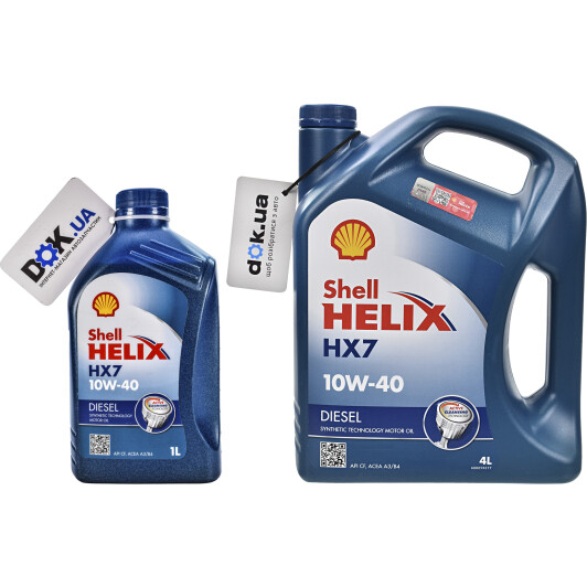 Моторна олива Shell Helix HX7 Diesel 10W-40 на SAAB 9-5