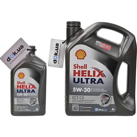 Моторное масло Shell Helix Ultra ECT C3 5W-30 на Ford C-MAX