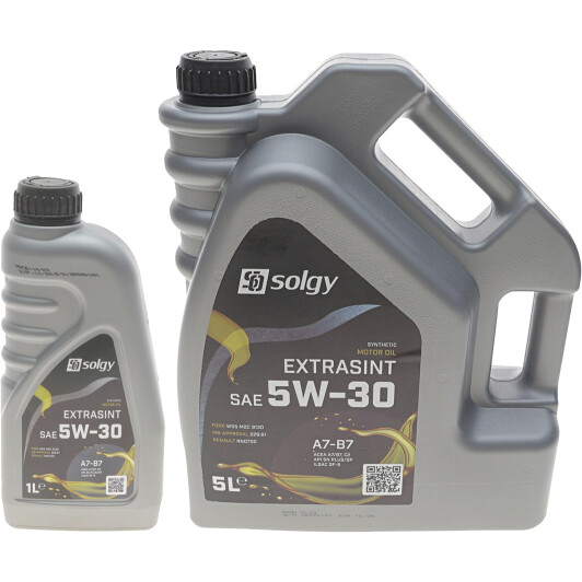 Моторное масло Solgy Extrasint A7-B7 5W-30 на Renault Clio