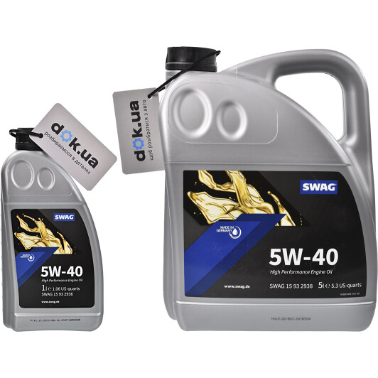 Моторное масло SWAG 5W-40 на Hyundai Matrix