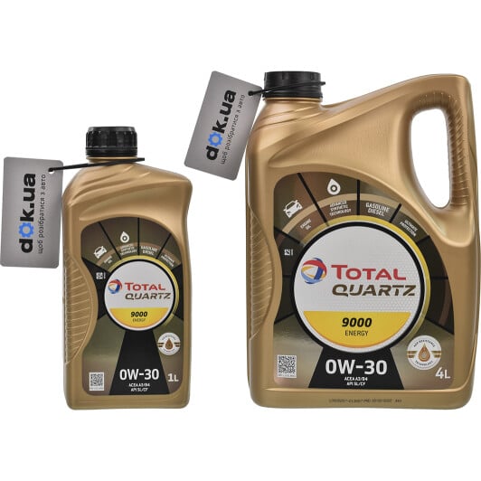 Моторное масло Total Quartz 9000 Energy 0W-30 на Toyota IQ