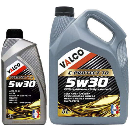 Моторное масло Valco C-PROTECT 7.0 5W-30 на Ford EcoSport