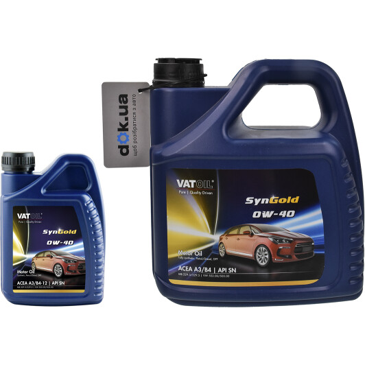 Моторное масло VatOil SynGold 0W-40 на Nissan Micra