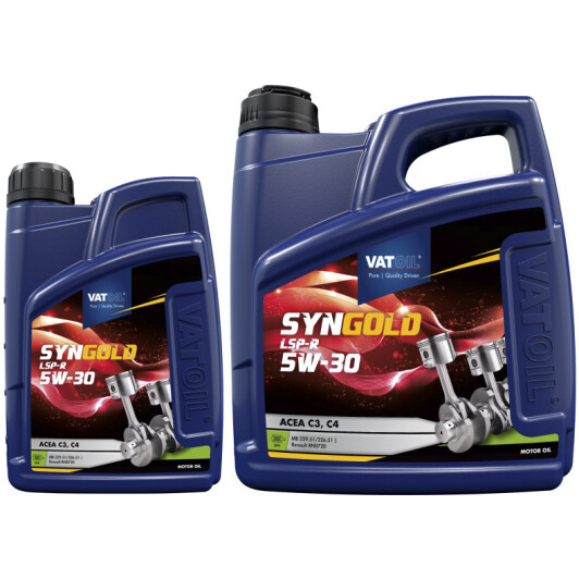 Моторное масло VatOil SynGold LSP-R 5W-30 на Toyota Auris