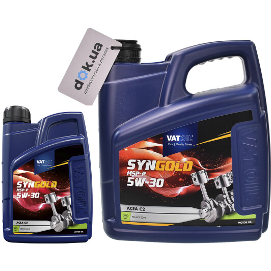Моторное масло VatOil SynGold MSP-P 5W-30 на Fiat Linea
