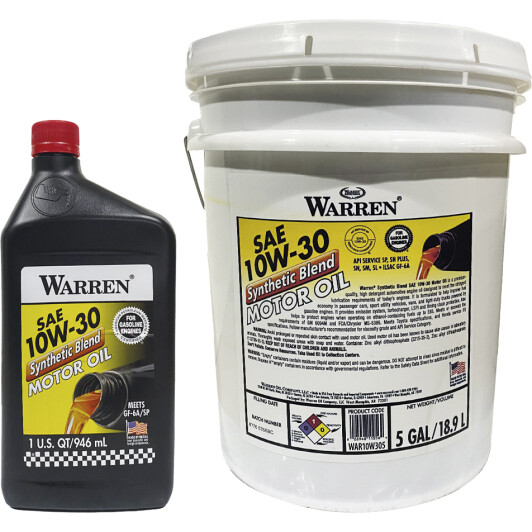 Моторна олива Warren Synthetic Blend 10W-30 на Kia Opirus