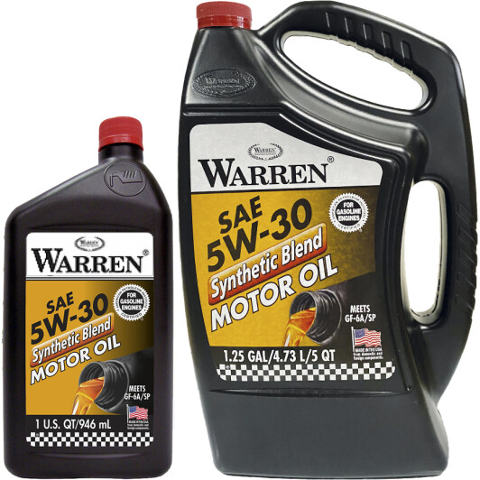 Моторное масло Warren Synthetic Blend 5W-30 на Nissan Primera