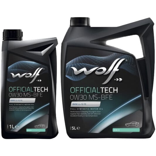 Моторное масло Wolf Officialtech MS-BFE 0W-30 на Citroen DS4