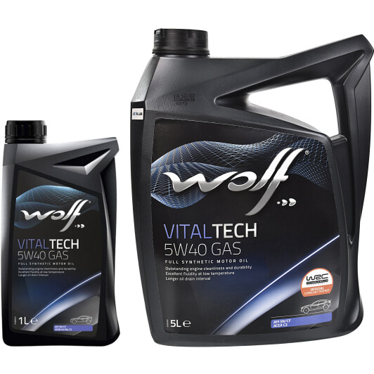 Моторное масло Wolf Vitaltech Gas 5W-40 на Chevrolet Camaro