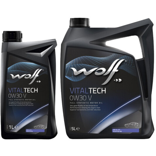 Моторное масло Wolf Vitaltech V 0W-30 на SAAB 9-5