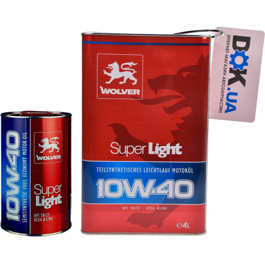Моторное масло Wolver Super Light 10W-40 на Dacia Supernova