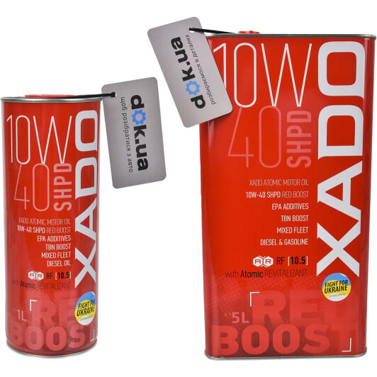 Моторна олива Xado Atomic Oil SHPD RED BOOST 10W-40 на Skoda Favorit
