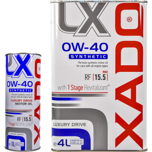 Моторна олива Xado Luxury Drive 0W-40 на Lexus ES