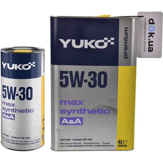 Моторное масло Yuko Max Synthetic 5W-30 на Kia Pride