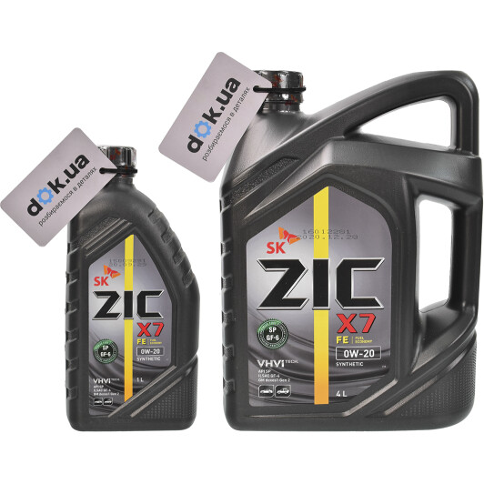 Моторное масло ZIC X7 0W-20 на Fiat Linea