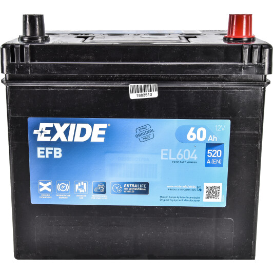 Акумулятор Exide 6 CT-60-R Start-Stop EFB EL604