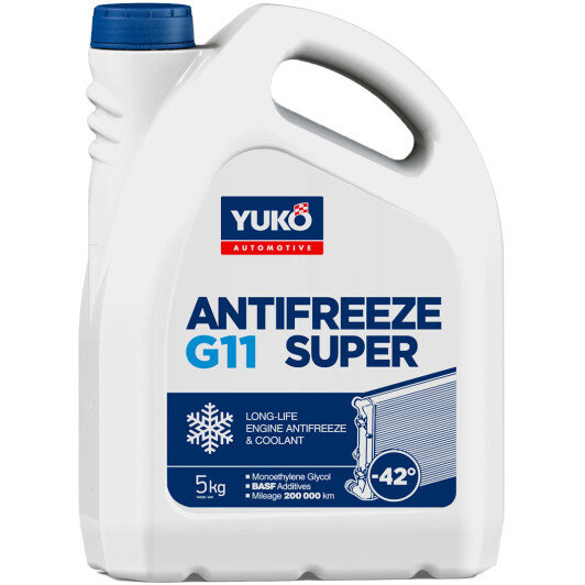 Готовый антифриз Yuko Super G11 синий -42 °C 5 л