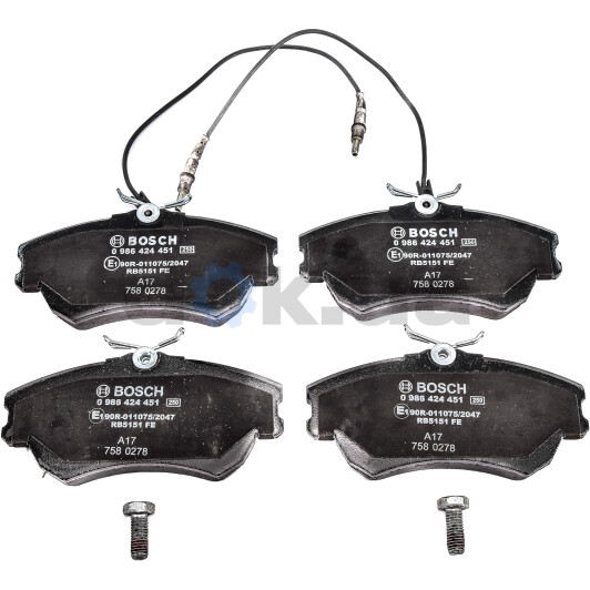 0 986 424 451 Bosch Тормозные колодки для Renault Espace