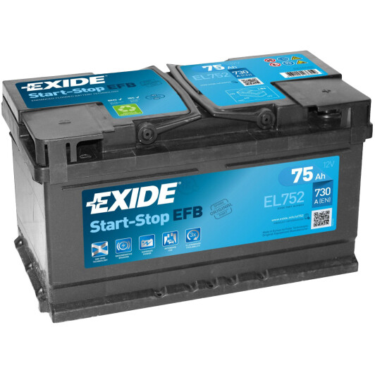 Акумулятор Exide 6 CT-75-R Start-Stop EFB el752