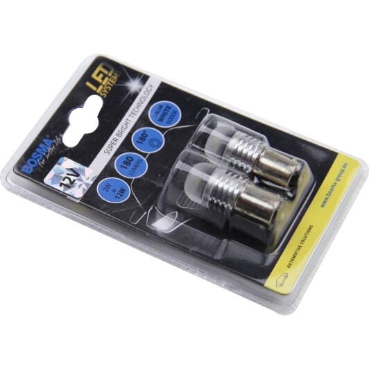 Автолампа Bosma P21W BA15s 2 W белая 3024