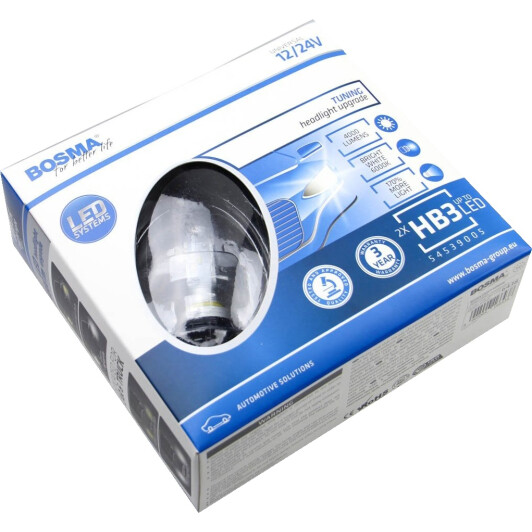 Автолампа Bosma HB3 P20d 25 W 6438