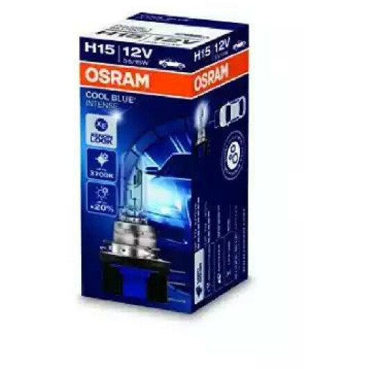 Автолампа Osram Cool Blue Intense H15 PGJ23T-1 15 W 55 W светло-голубая 64176CBI