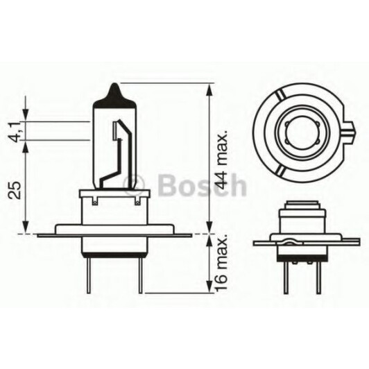 Автолампа Bosch Longlife Daytime H7 PX26d 55 W 1987302078