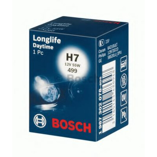 Автолампа Bosch Longlife Daytime H7 PX26d 55 W 1987302078