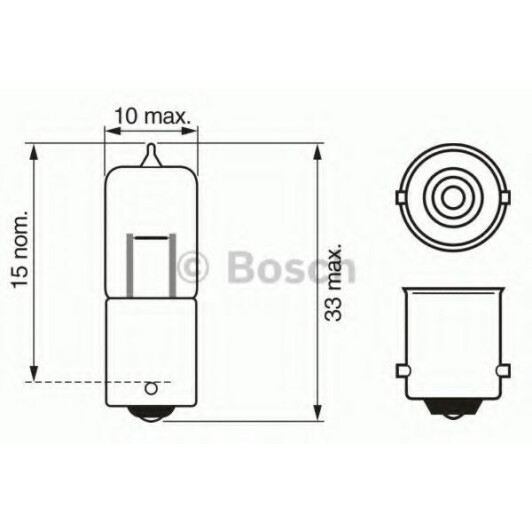 Автолампа Bosch Pure Light H10 BA9s 10 W 1987302233