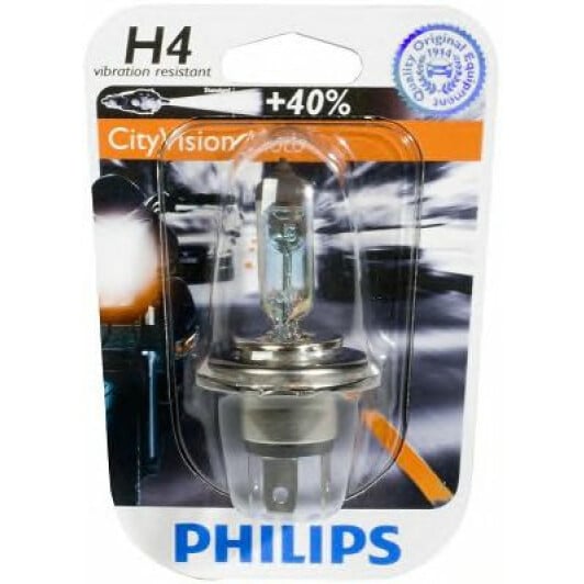 Автолампа Philips VisionPlus H4 P43t-38 55 W прозора 12342CTVBW