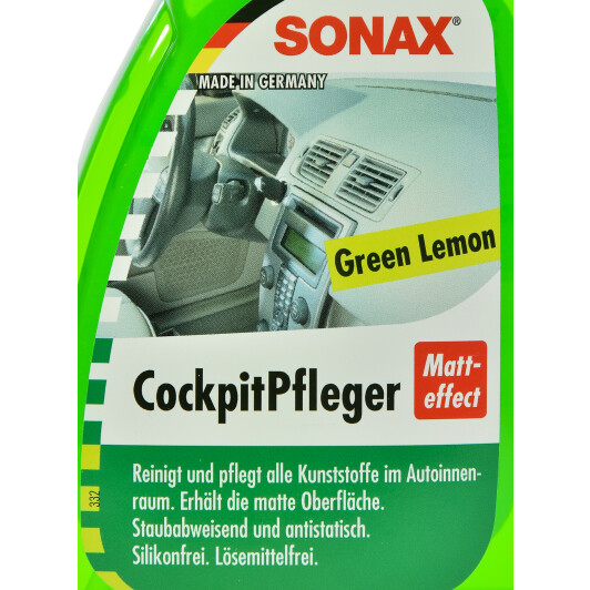 Поліроль для салону Sonax Cockpit Pfleger Lemon Fresh лимон 500 мл (358241)