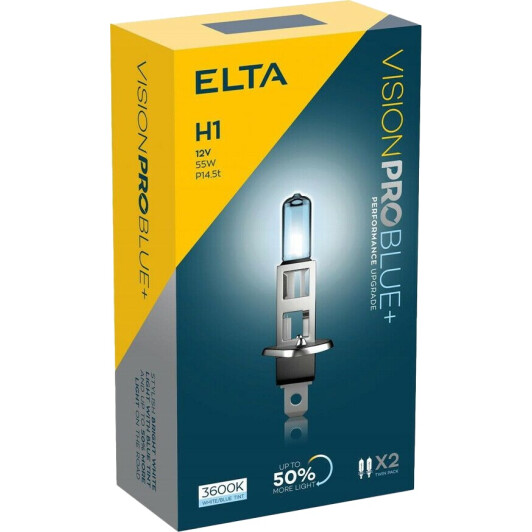 Автолампа Elta Automotive Vision Pro Blue+ H1 P14,5s 55 W светло-голубая EB2488TR