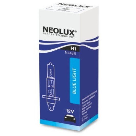 Автолампа Neolux® Blue Light H1 P14,5s 55 W светло-голубая N448B