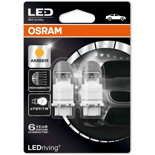Автолампа Osram LEDriving Premium P27/7W W2,5x16q 2 W 3557YE-02B