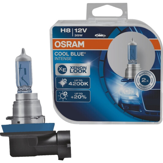 Автолампа Osram Cool Blue Intense H8 PGJ19-1 35 W синяя 64212CBI-DUO