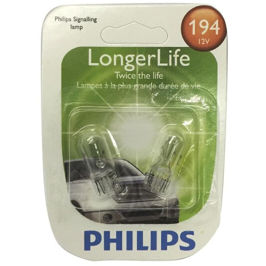 Автолампа Philips бесцокольная прозрачная 194LL