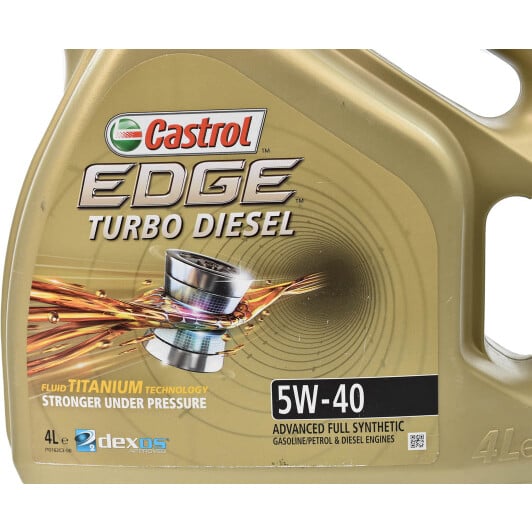 Моторна олива Castrol EDGE Turbo Diesel 5W-40 4 л на Fiat Talento