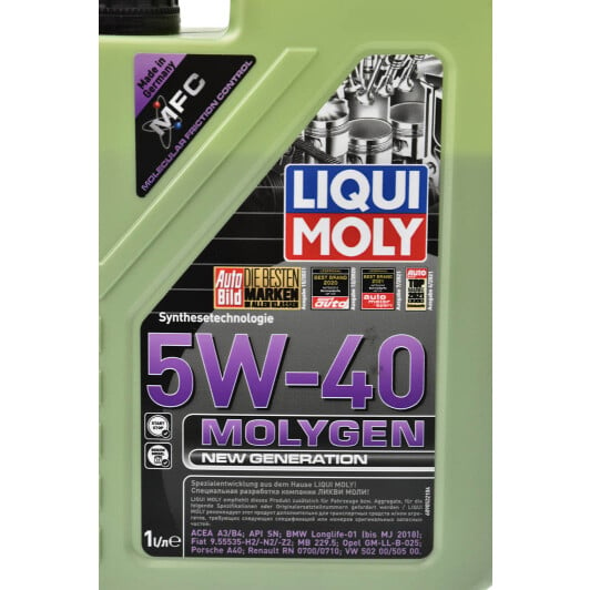 Моторное масло Liqui Moly Molygen New Generation 5W-40 1 л на Daewoo Matiz