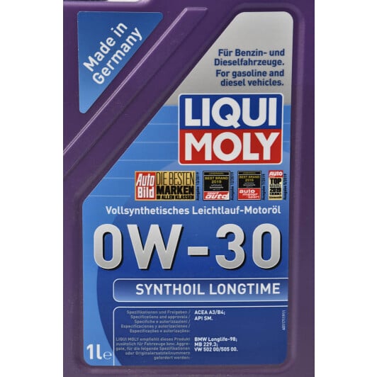 Моторное масло Liqui Moly Synthoil Longtime 0W-30 1 л на Mercedes CLK-Class