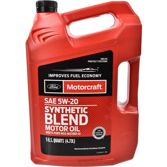 Моторное масло Ford Motorcraft Synthetic Blend Motor Oil 5W-20 4,73 л на Opel Zafira