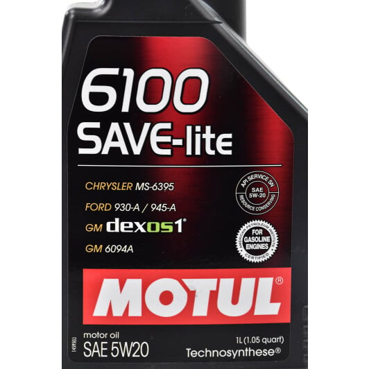 Моторна олива Motul 6100 Save-Lite 5W-20 1 л на Toyota Aygo