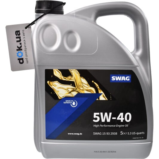 Моторное масло SWAG 5W-40 5 л на BMW 1 Series