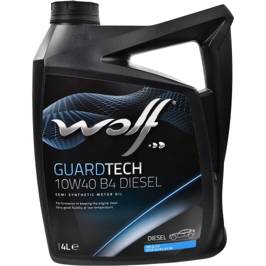 Моторна олива Wolf Guardtech B4 Diesel 10W-40 4 л на Honda Prelude