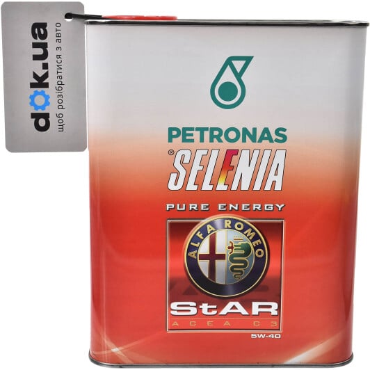 Моторна олива Petronas Selenia Star Pure Energy 5W-40 2 л на Skoda Citigo