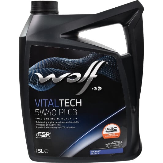 Моторное масло Wolf Vitaltech PI C3 5W-40 5 л на Nissan Almera