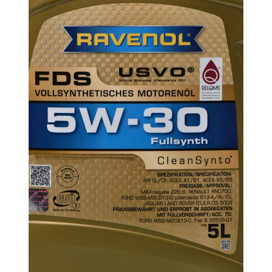 Моторна олива Ravenol FDS 5W-30 5 л на Chevrolet Cobalt