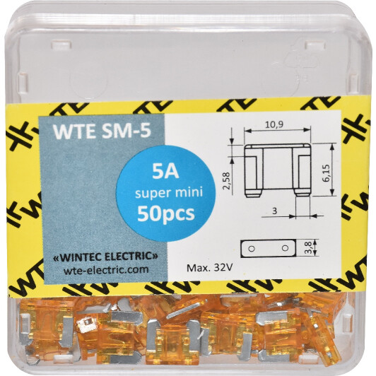 Набір запобіжників WTE WTE-SM5 FL mini 50 шт.